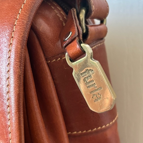 Furla Made In Italy Vintage Crossbody Handbag Purse Brown with Studded Flowers - Picture 6 of 16